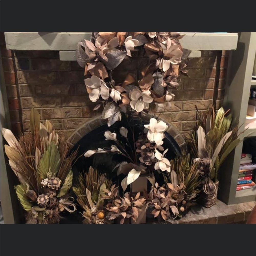 8 piece floral rustic home decor